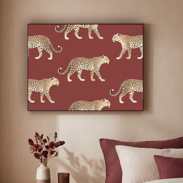 Art frame - Katten - Patroon - Rood — 3