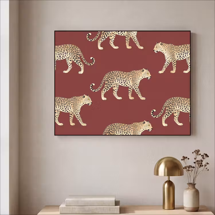 Art frame - Katten - Patroon - Rood — 5