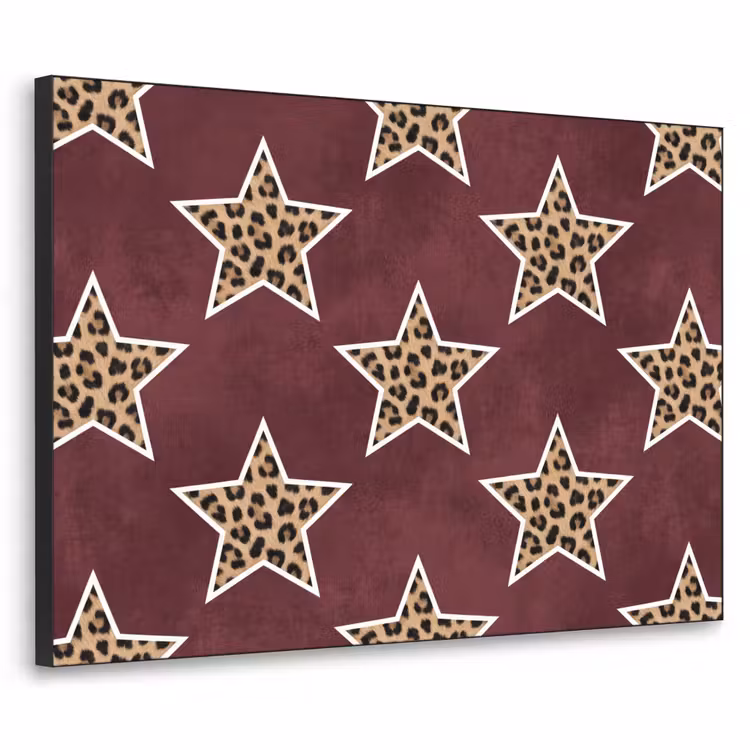 Art frame - Sterren - Luipaardprint - Rood — 1