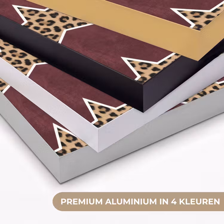 Art frame - Sterren - Luipaardprint - Rood — 2