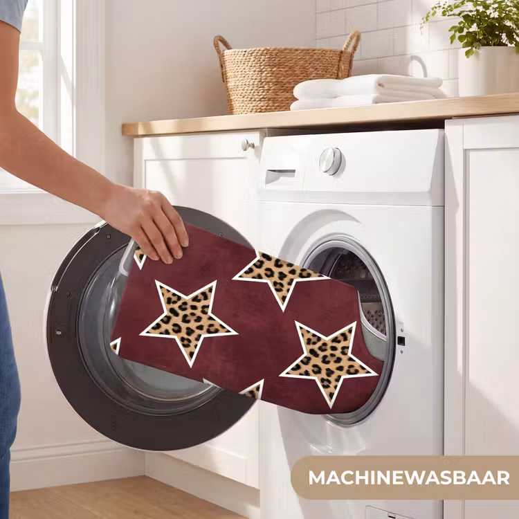 WC Mat - Sterren - Luipaardprint - Rood — 6