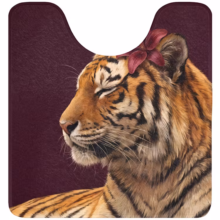 WC Mat - Tijger - Bloem - Dieren — 1