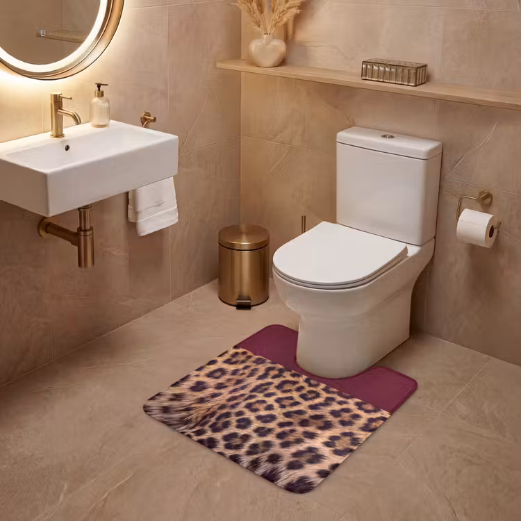 WC Mat - Vacht - Patroon - Bordeaux — 3