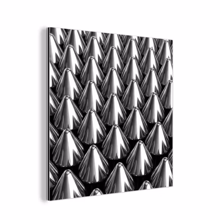 Aluminium schilderij - Metalen kegels - Patroon — 1