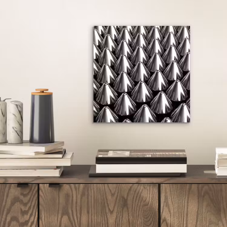 Aluminium schilderij - Metalen kegels - Patroon — 2