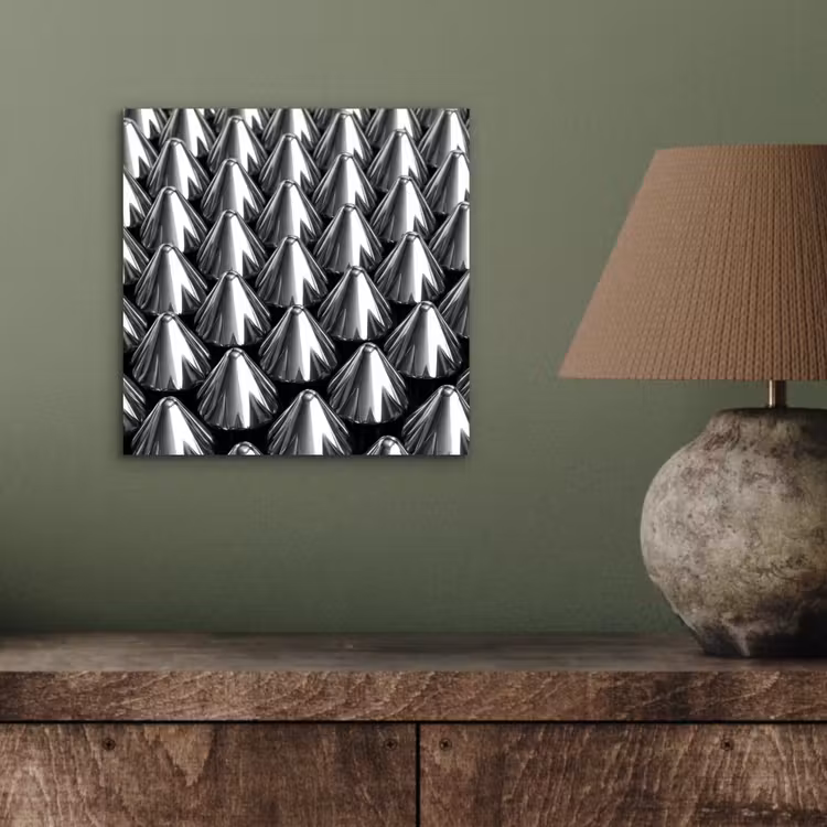 Aluminium schilderij - Metalen kegels - Patroon — 3