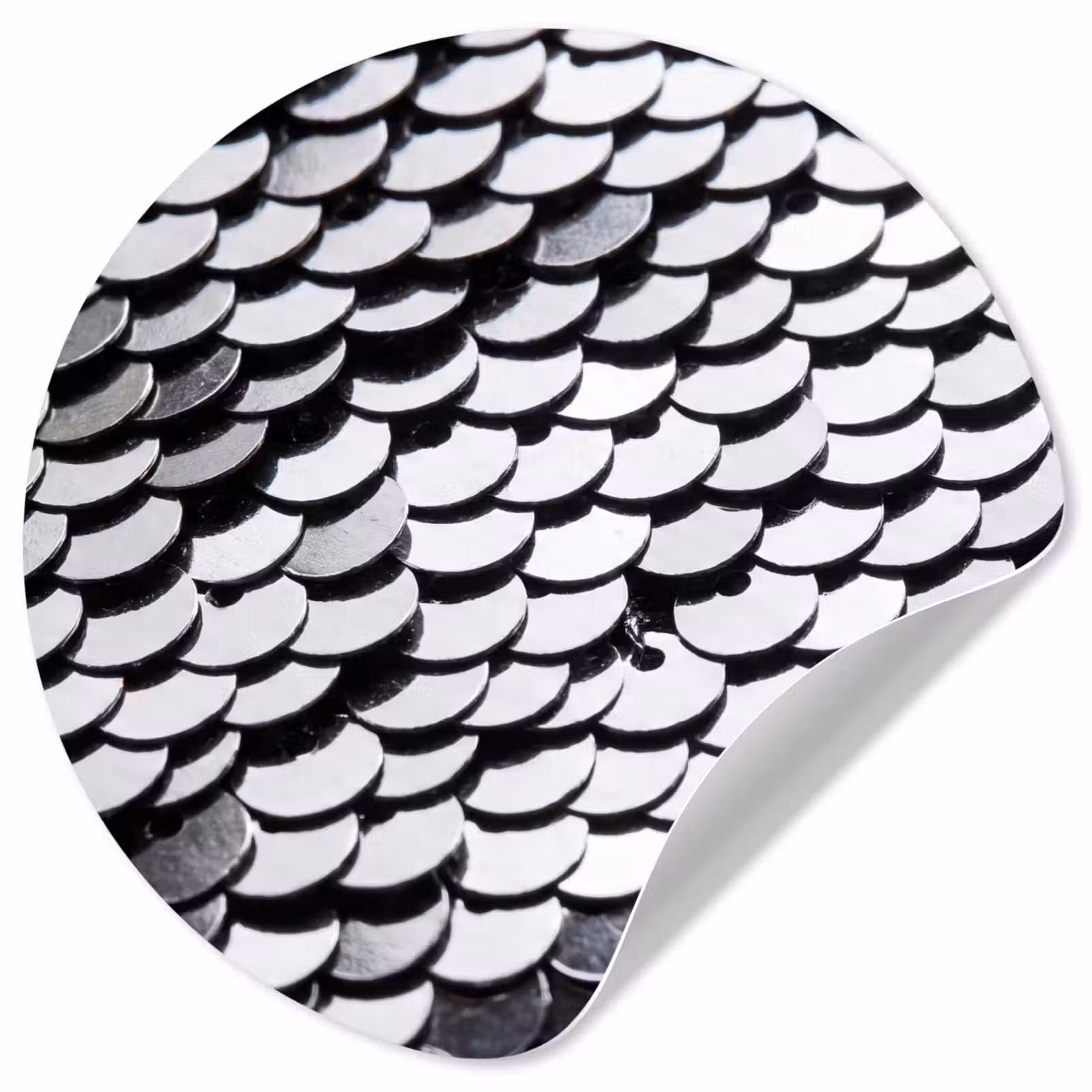 Behangcirkel - Pailletten - Zilver - Patroon — 1
