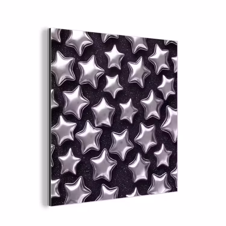 Aluminium schilderij - Sterren - Glanzend - Patroon — 1