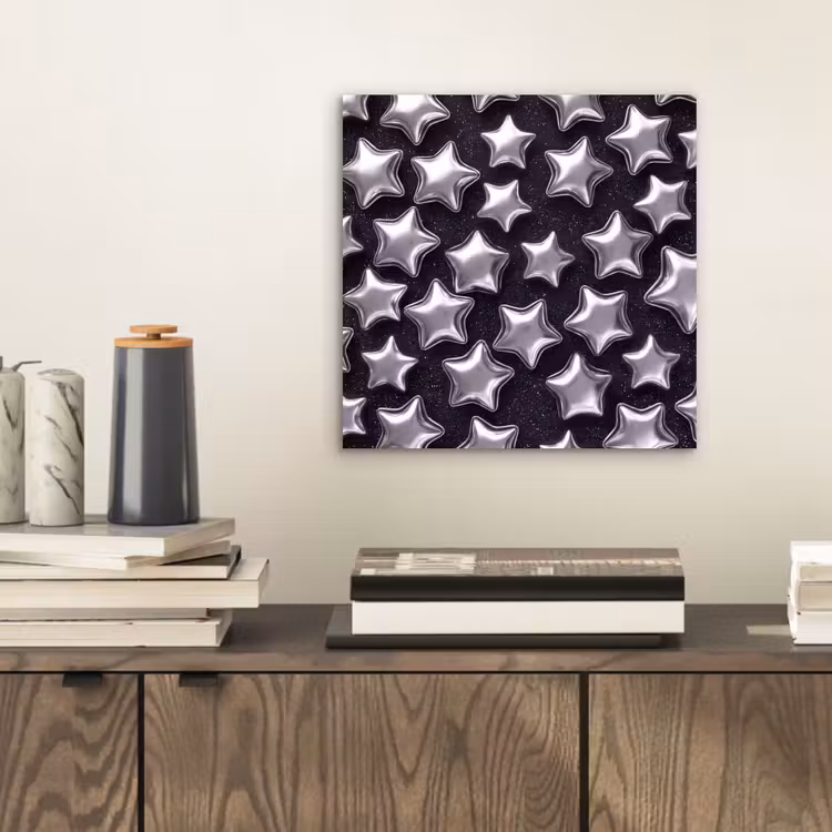 Aluminium schilderij - Sterren - Glanzend - Patroon — 2