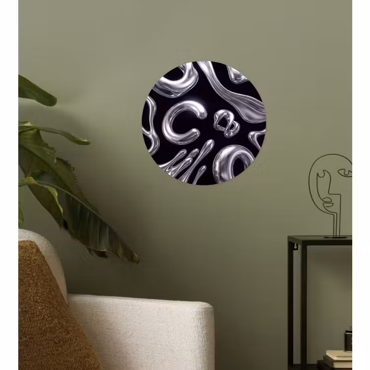 Behangcirkel - Abstract - Vormen - Zilver — 3