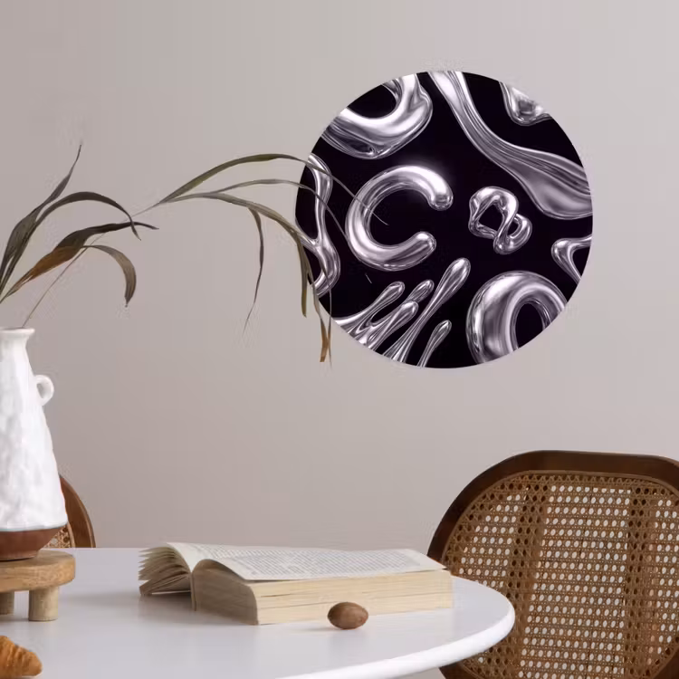 Behangcirkel - Abstract - Vormen - Zilver — 4