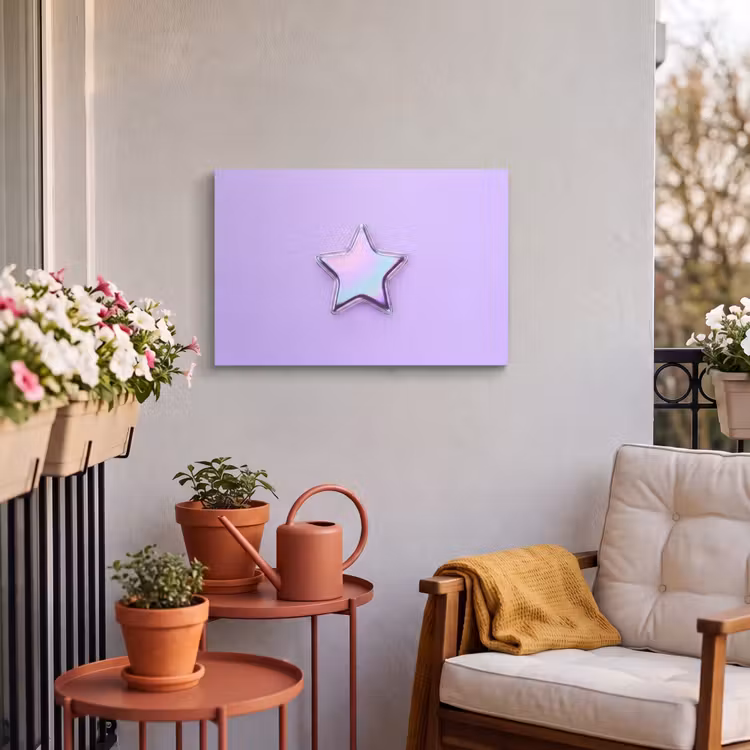Buiten canvas - Ster - Holografisch - Modern — 3