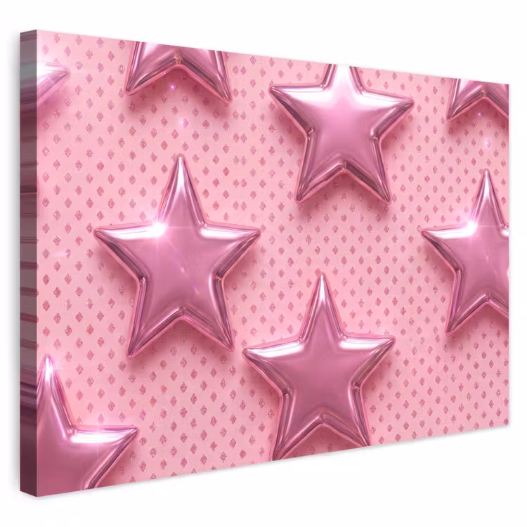 Buiten canvas - Sterren - Roze - Abstract — 1