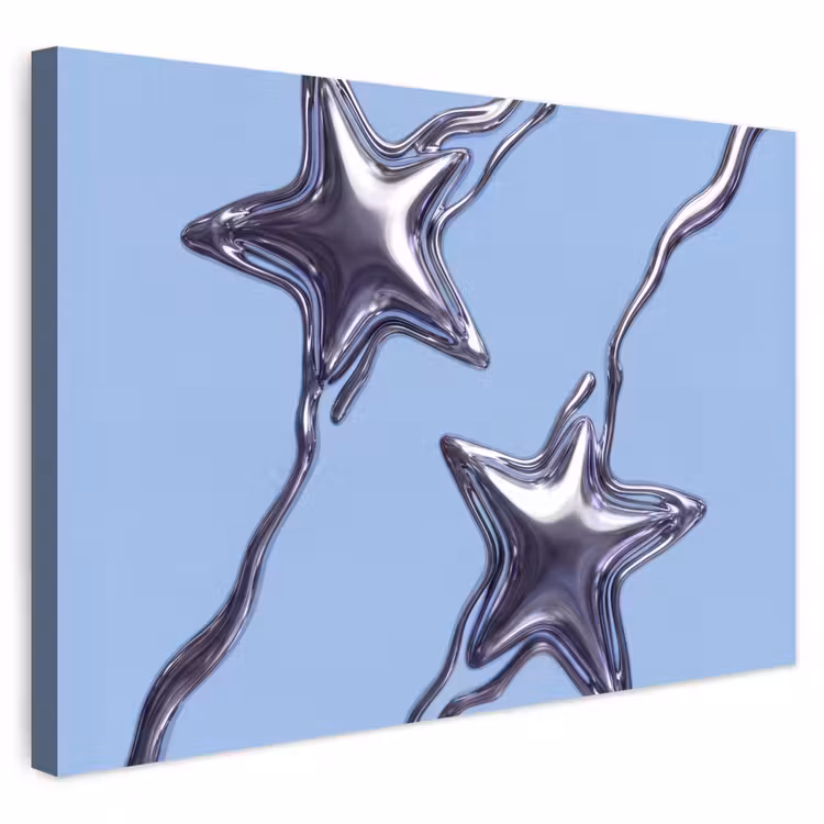 Buiten canvas - Sterren - Vloeibaar - Zilver — 1