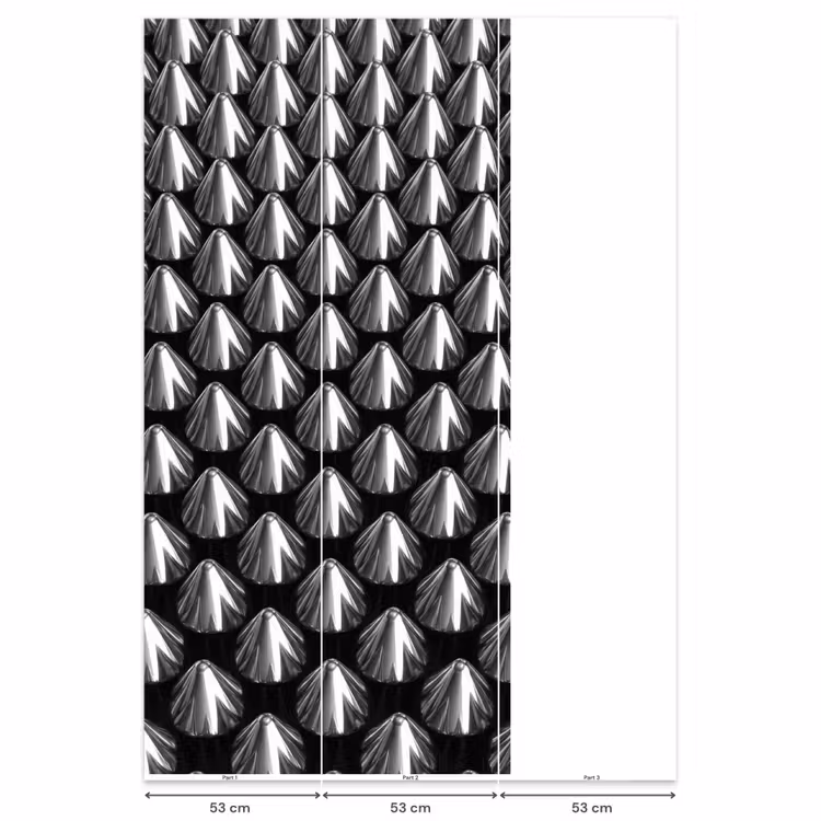 Behang - Metalen kegels - Patroon — 6
