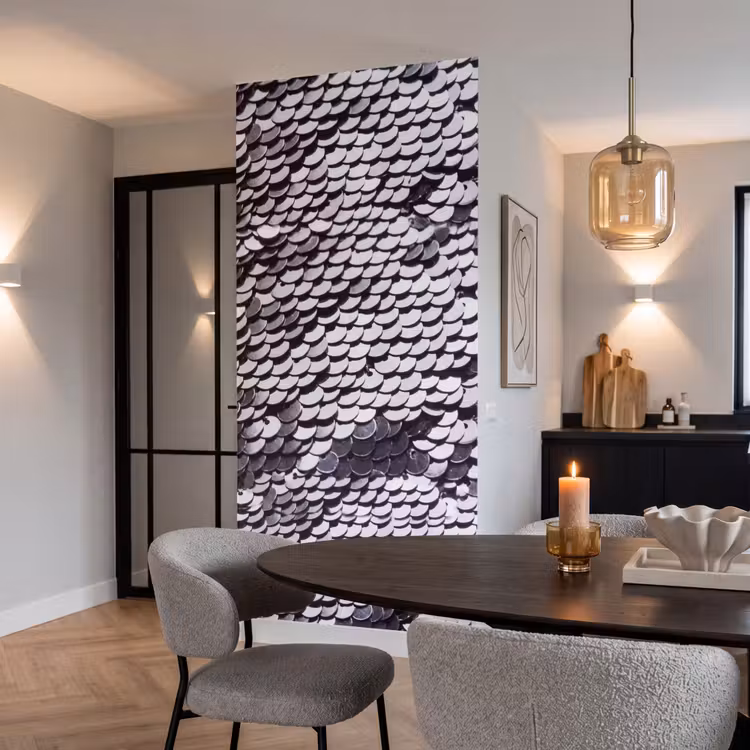 Behang - Pailletten - Zilver - Patroon — 5