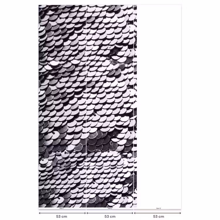 Behang - Pailletten - Zilver - Patroon — 6