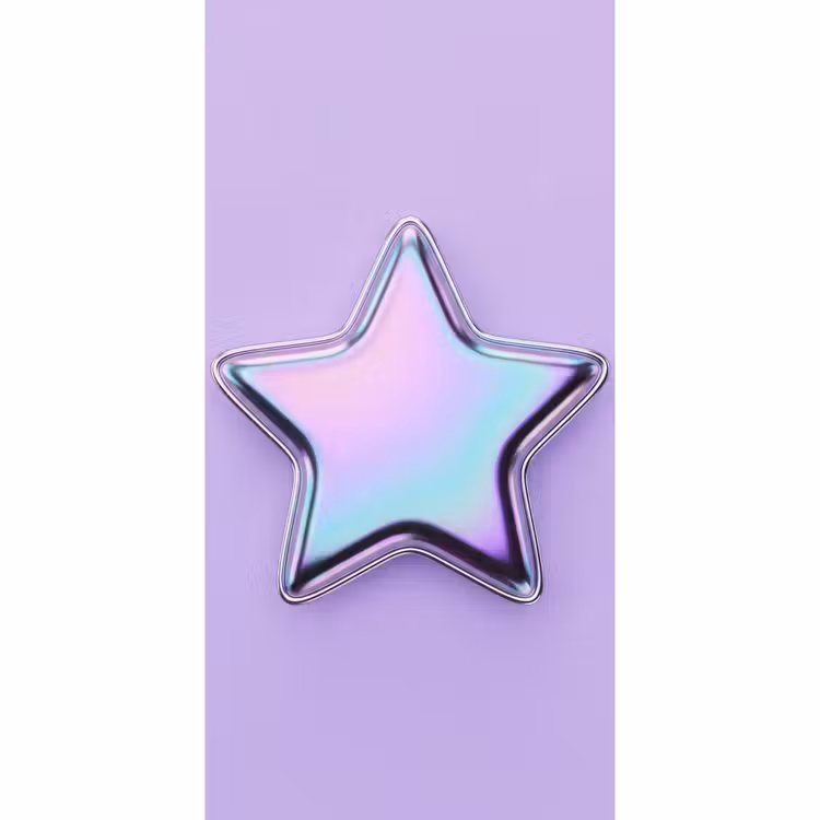 Behang - Ster - Holografisch - Modern — 2