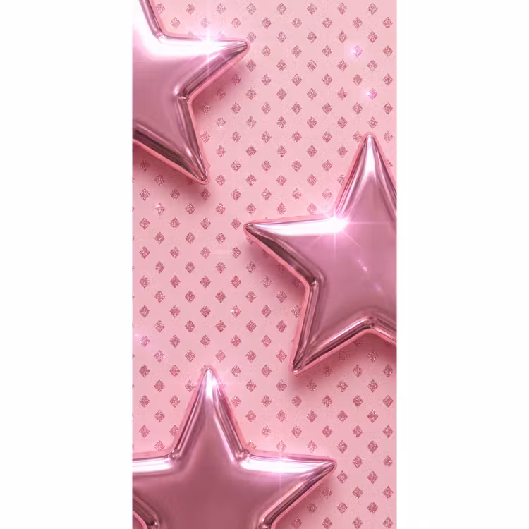 Behang - Sterren - Roze - Abstract — 2