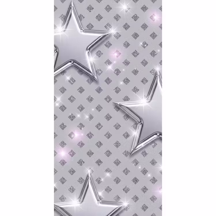 Behang - Sterren - Zilver - Abstract — 2