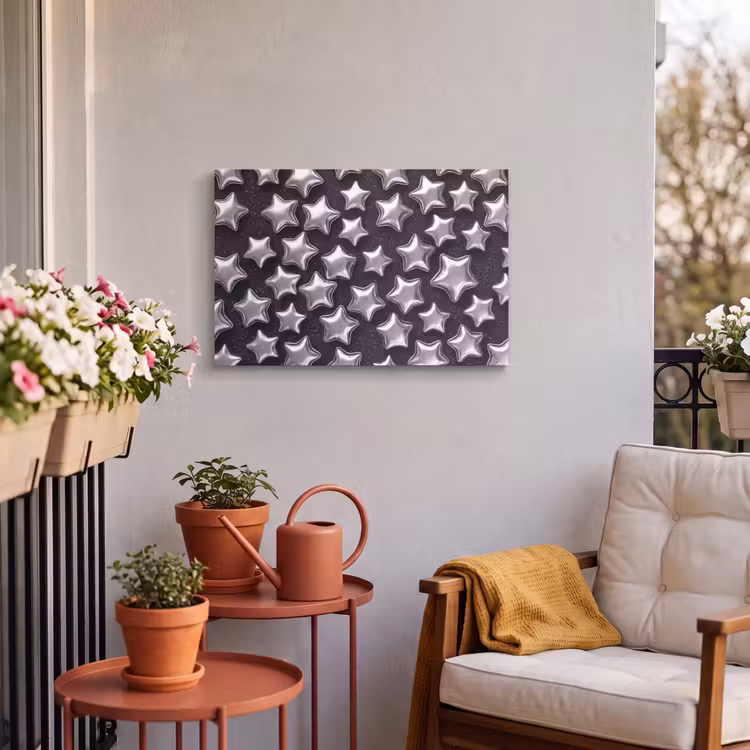 Buiten canvas - Sterren - Glanzend - Patroon — 3