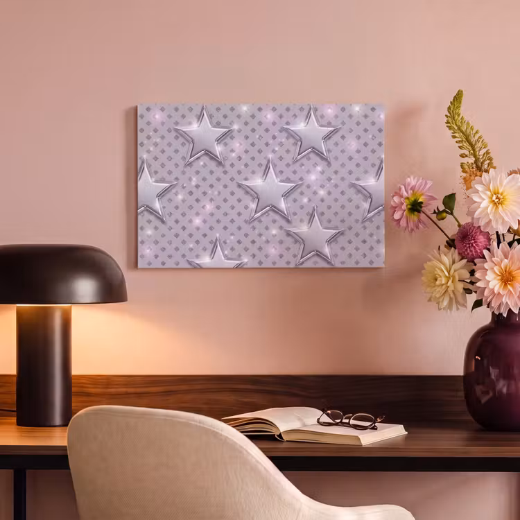 Canvas schilderij - Sterren - Zilver - Abstract — 3