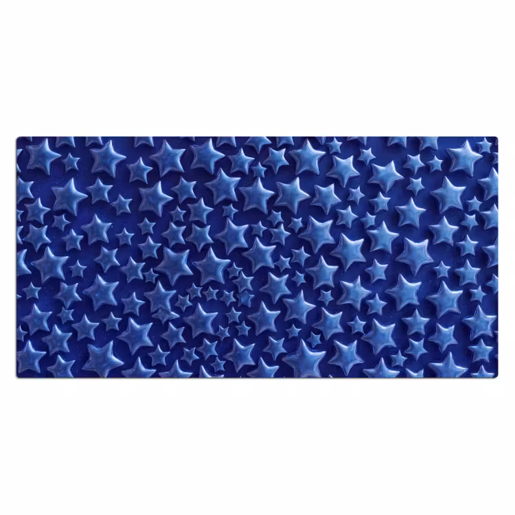 Bureau onderlegger - Blauwe sterren patroon — 2