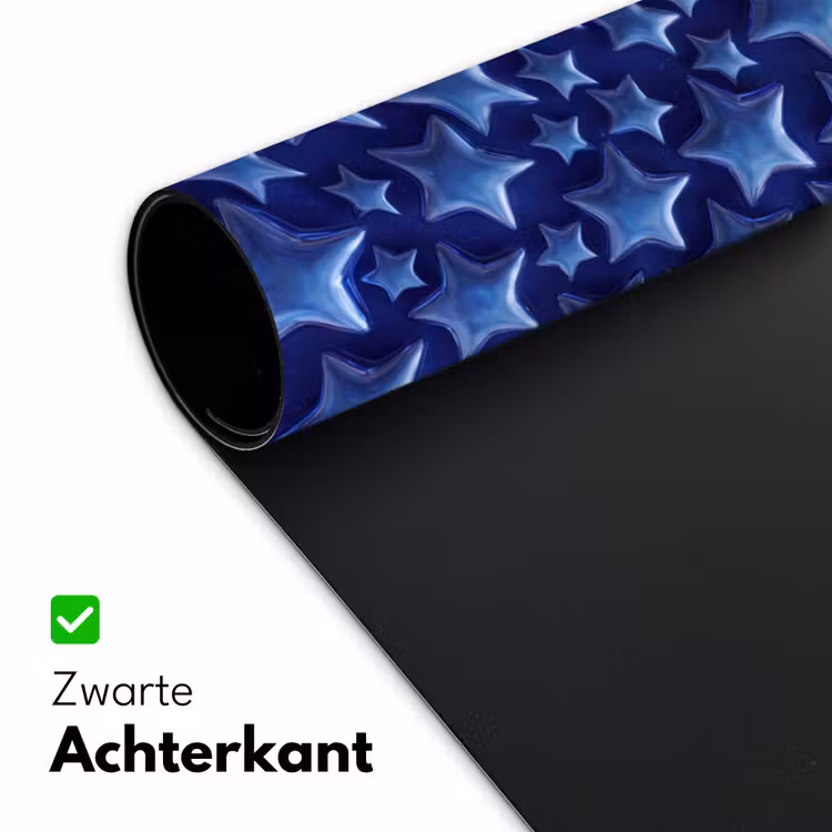 Bureau onderlegger - Blauwe sterren patroon — 5