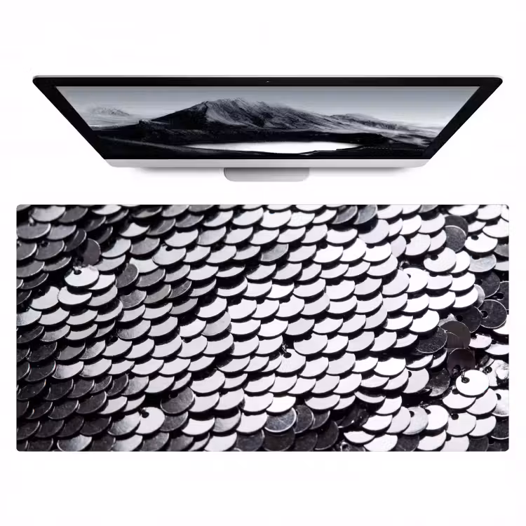 Bureau onderlegger - Pailletten - Zilver - Patroon — 1