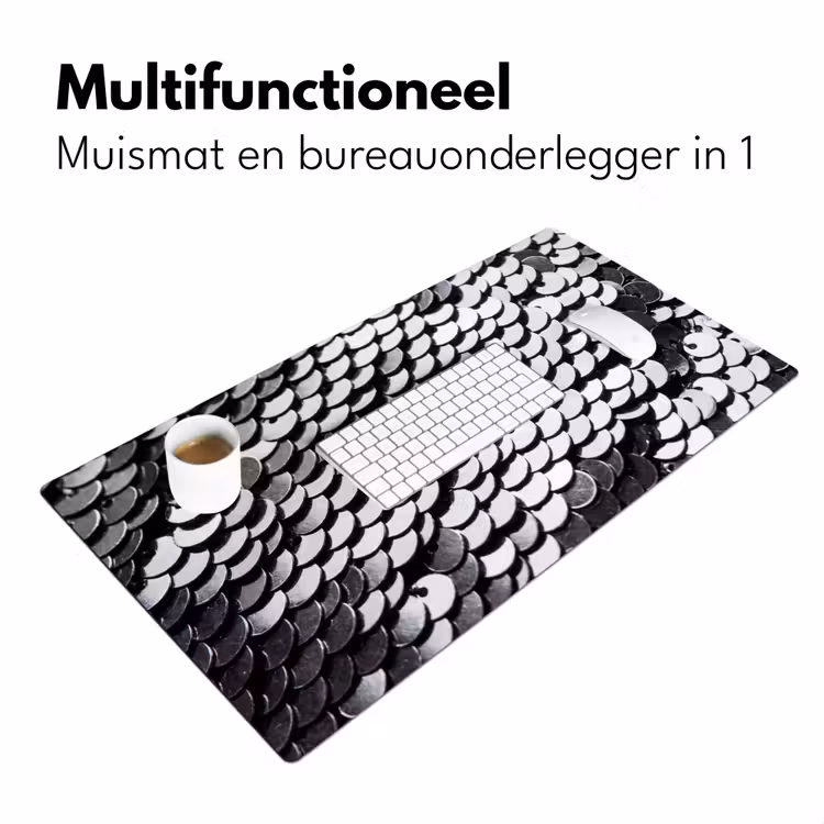 Bureau onderlegger - Pailletten - Zilver - Patroon — 7