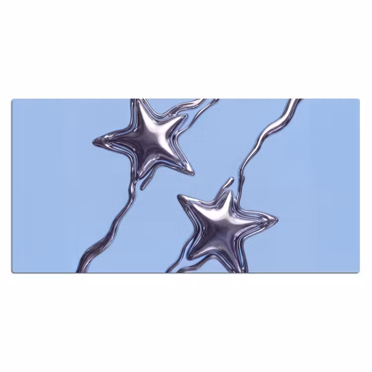 Bureau onderlegger - Sterren - Vloeibaar - Zilver — 2