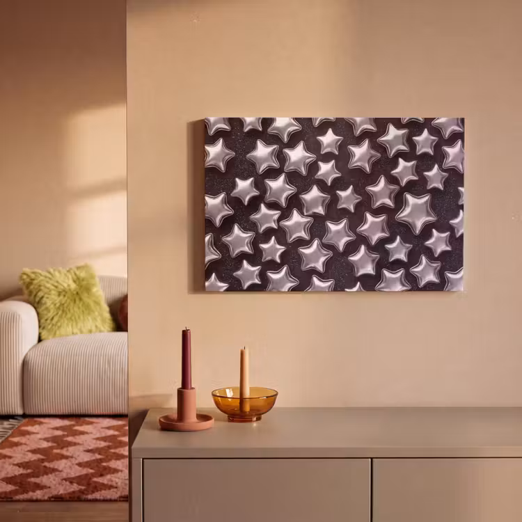 Canvas schilderij - Sterren - Glanzend - Patroon — 1