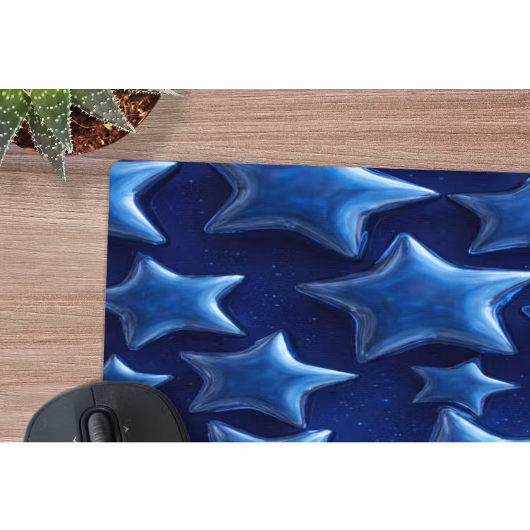 Muismat - Blauwe sterren patroon — 5