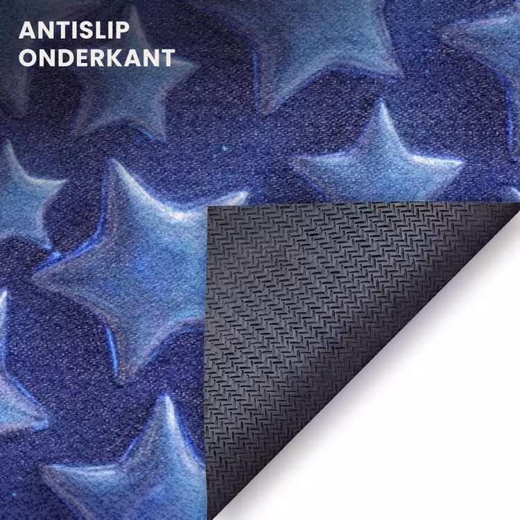 Deurmat - Blauwe sterren patroon — 6