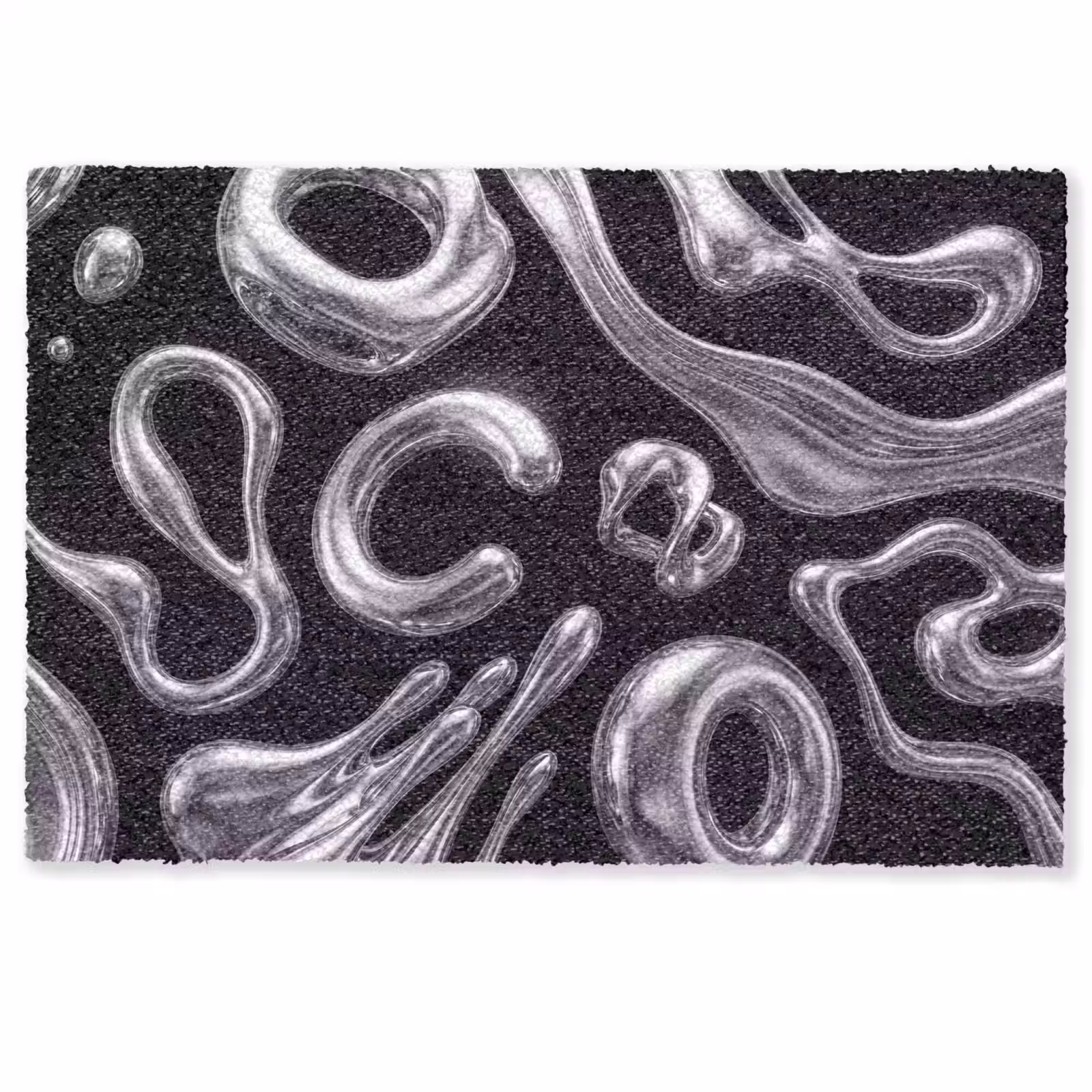 Deurmat - Abstract - Vormen - Zilver — 1