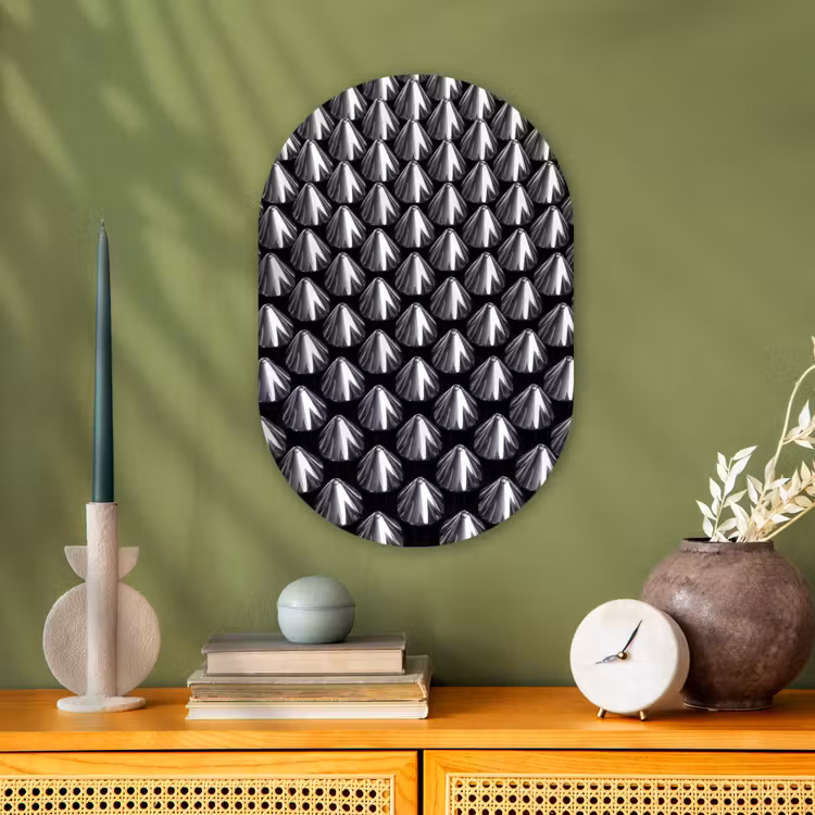 Muurovaal - Metalen kegels - Patroon — 2