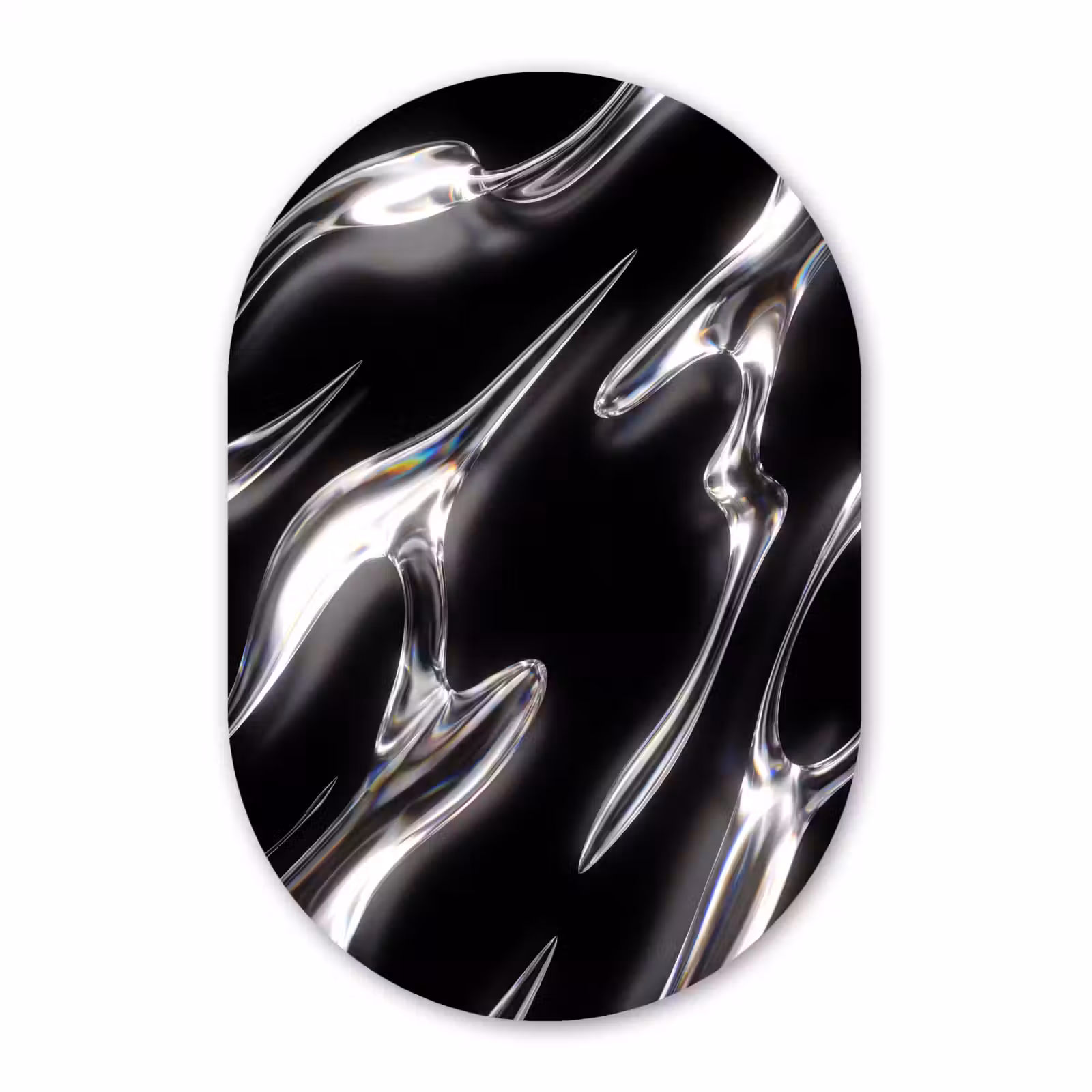 Muurovaal glas - Glas - Vormen - Abstract — 1