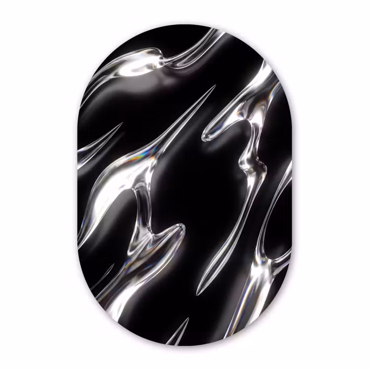 Muurovaal glas - Glas - Vormen - Abstract — 1