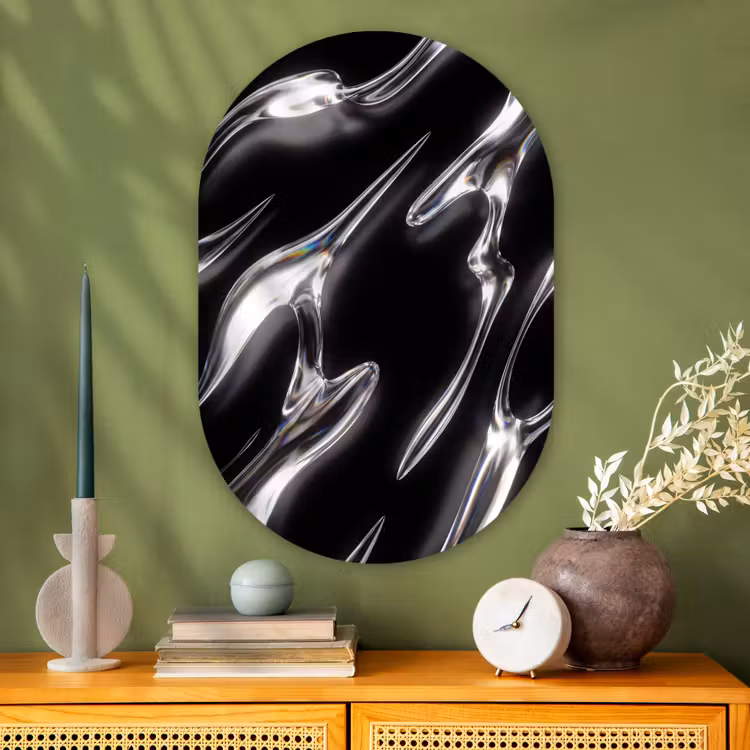 Muurovaal glas - Glas - Vormen - Abstract — 2