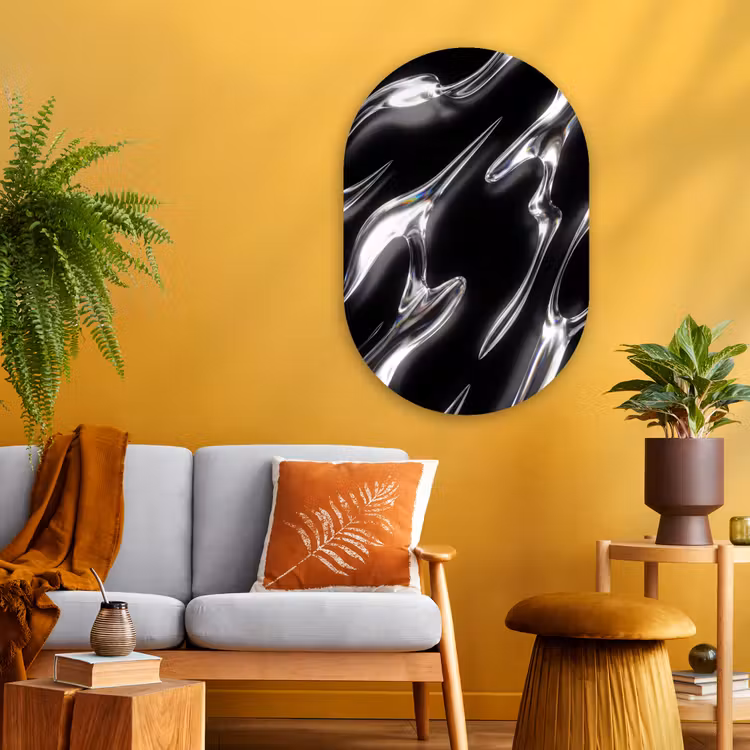 Muurovaal glas - Glas - Vormen - Abstract — 3