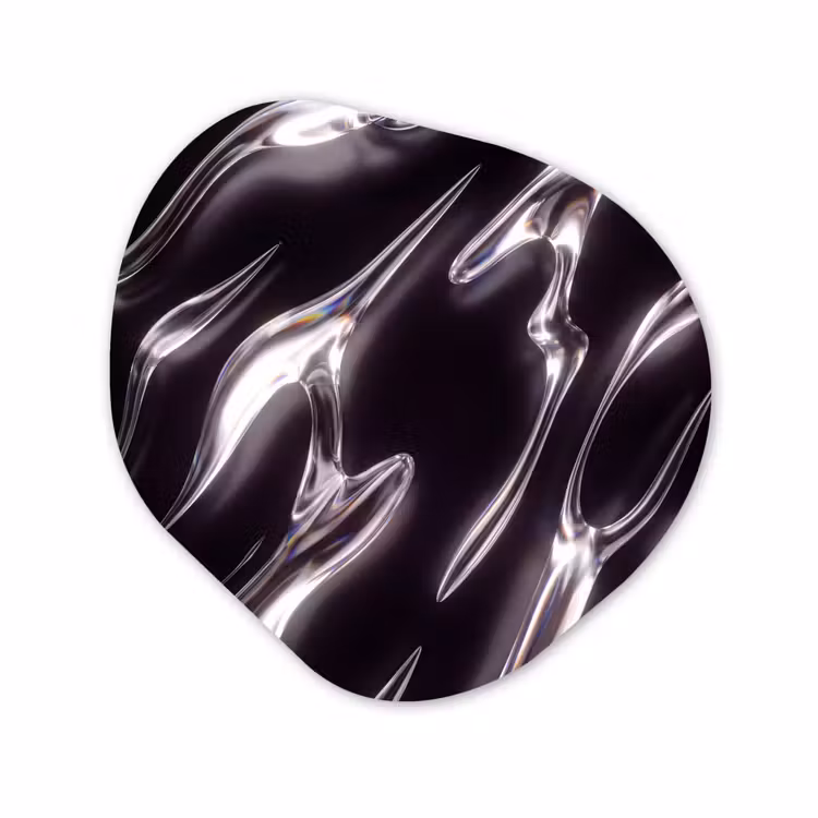 Organisch schilderij glas - Glas - Vormen - Abstract — 1