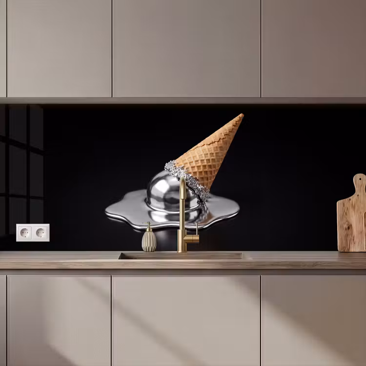 Keuken achterwand - IJs - Metaal - Abstract — 1