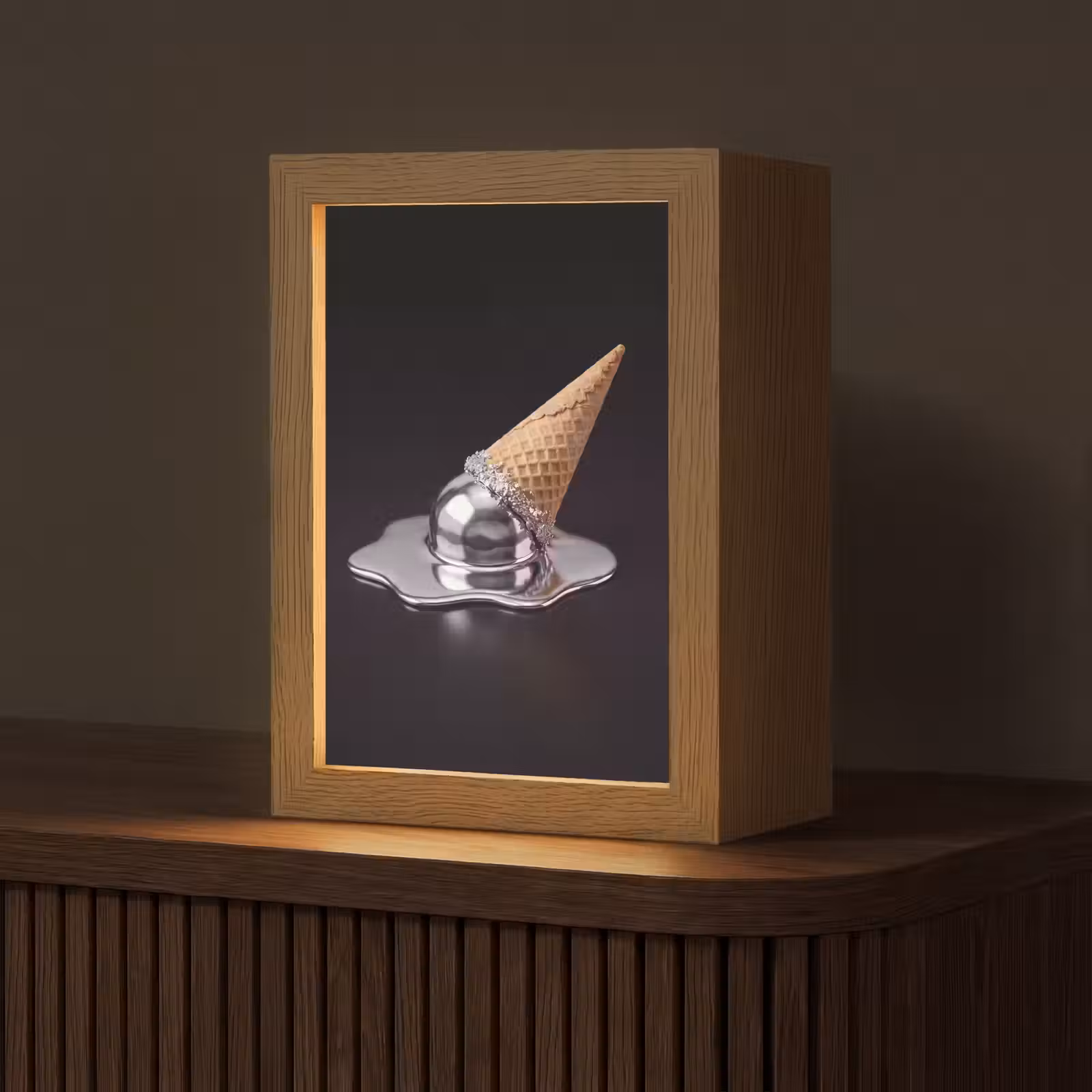 Gepersonaliseerd Lightbox - IJs - Metaal - Abstract — 1