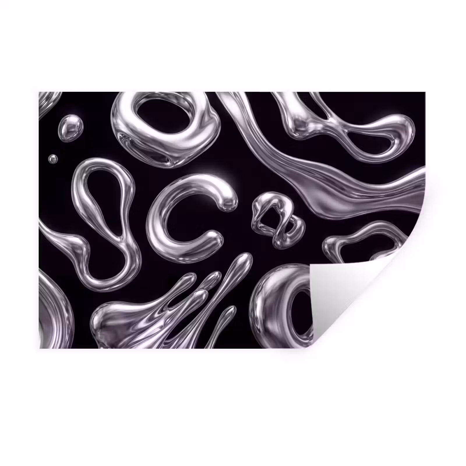 Muursticker - Abstract - Vormen - Zilver — 1