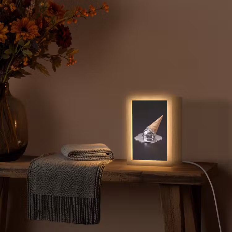 Gepersonaliseerd Lightbox - IJs - Metaal - Abstract — 3
