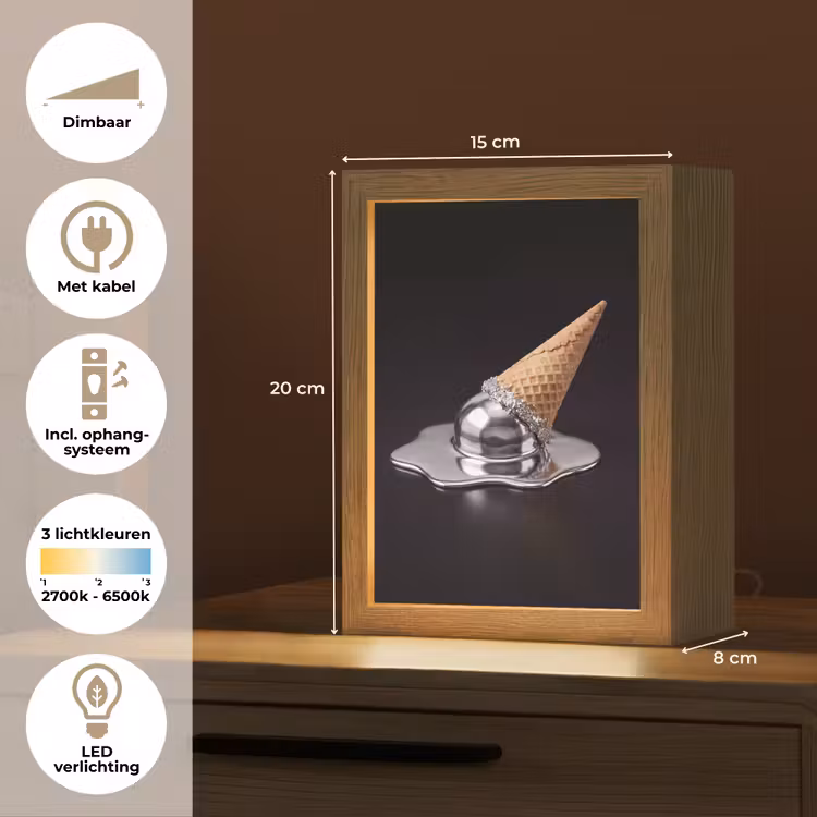 Gepersonaliseerd Lightbox - IJs - Metaal - Abstract — 7