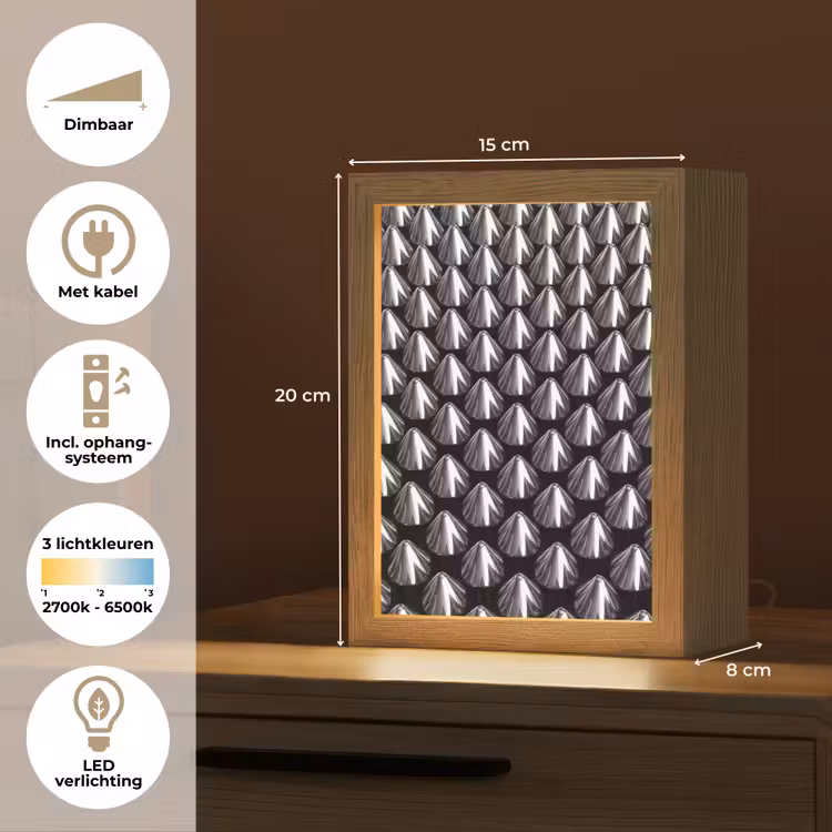 Gepersonaliseerd Lightbox - Metalen kegels - Patroon — 7