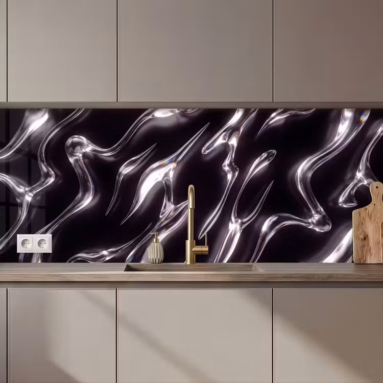 Keuken achterwand - Glas - Vormen - Abstract — 1