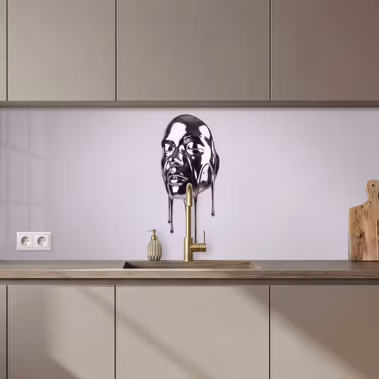 Keuken achterwand - Hoofd - Smeltend - Abstract — 1