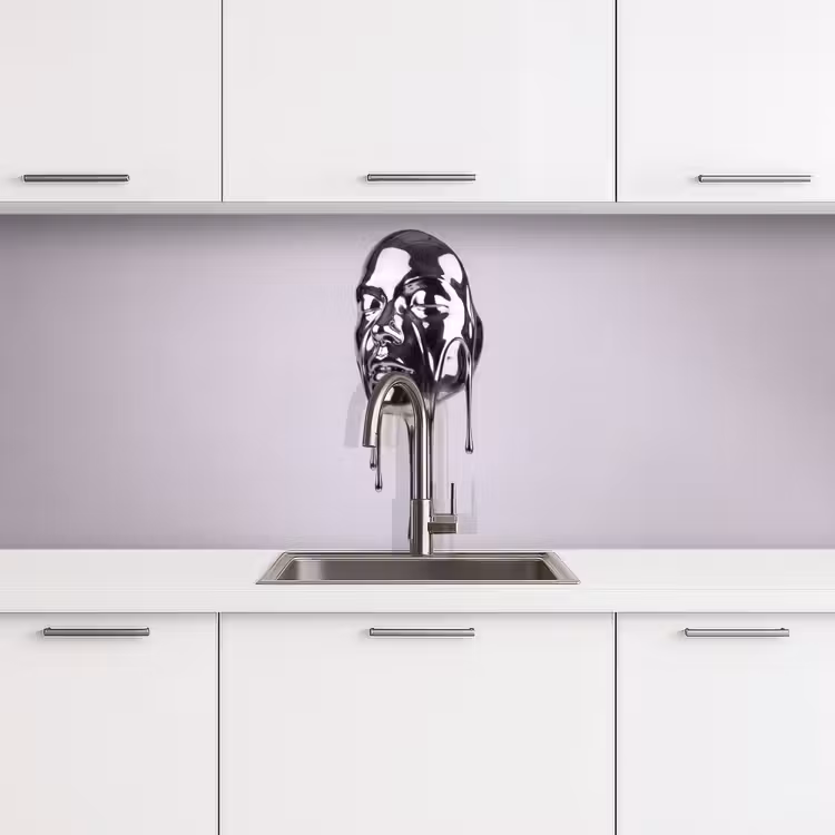 Keuken achterwand - Hoofd - Smeltend - Abstract — 4